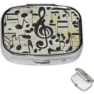 Pil Case Rechthoek 3 Compartiment Pillendoos Ronde Pil Organiseer Metalen Waterdichte Geneeskunde Organizer Doos voor Reizen Kleine Pillen Container Draagbaar voor Supplementen