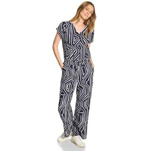 CECIL Bedrukte jumpsuit, Universeel Blauw, S / 28L