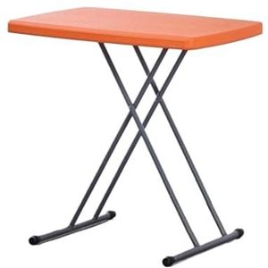 Campingtafel Klaptafel Camping Verstelbare Opvouwbare Laptoptafel TV Draagbaar Bureau Schrijfcomputerbureau Voor Thuiskantoor Klaptafel Buiten Picknicktafel (Color : Orange, Size : 30.31 * 19.69in)