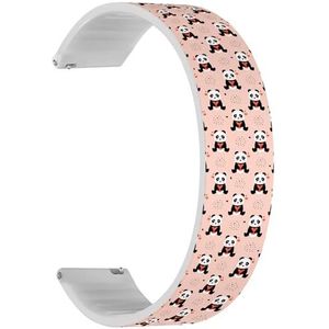 Solo Loop band compatibel met Garmin Forerunner 255/255 Music, 265, 745, Venu 2, Venu 3, Vivoactive 4 (schattige beige mopshonden), snelsluiting, 22 mm rekbare siliconen band, accessoire, Siliconen,