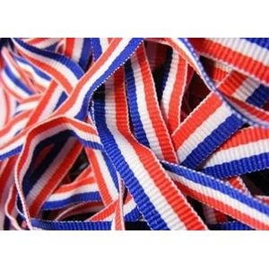 Rood wit en blauw lint, Britse vlag Union Jack gekleurd lint, Verenigd Koninkrijk boog decoratietape - 10 mm/4 meter