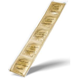 CALLVIN | 5 stuks gouden condooms | gepersonaliseerd meet je plezier | grappig cadeau-idee | voor grappige en onvergetelijke momenten | van fijn en duurzaam latex | bedrukt in Frankrijk