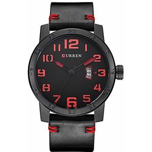 Curren mannen Wtches Relogio Masculino Luxe Militaire Horloges Mode Casual Kalender Quartzwatch Zwart