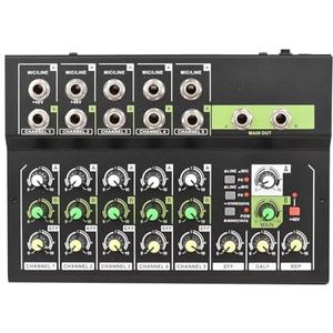 Geluidsmixconsole 10-kanaals mengpaneel Digitale audiomixer Stereomicrofoon/lijnmixer met reverb for opname DJ-netwerk live-uitzending Stream miljoenen nummers