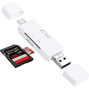 SD kaartlezer, USB 2.0 kaartlezer, USB C Adapter 2.0 Micro draagbare geheugenkaartlezer voor SD, Micro SD, TF, SDHC, SDXC, MS, MSXC, MMCSD, Micro SDXC