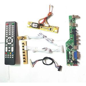 Voor LM215WF1-TLD1/TLE1 Remote+Inverter+toetsenbord VGA HDMI AV USB RF T.V53 controller board 2CCFL 30Pin LVDS LCD-scherm Kit (LM215WF1-TLE1)