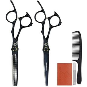 6.0 inch professionele haar schaar kit dunning scharen kappers schaar set kapper accessoires salon haar snijgereedschap Haar Clipper Home Styling Scissors Janpanese staal (Maat : Kit 2 schaar)