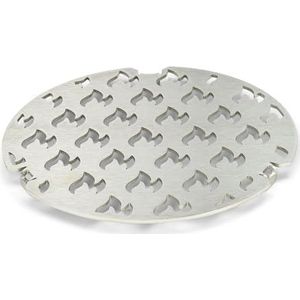 Grillrost.com Das Original Grillinzetstuk van roestvrij staal voor alle kookplaten met 20 cm kookgat met vlammarkering