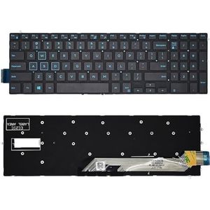 Spaans toetsenbord voor Latitude 3500 3590 P62F P72F P82F/G3 G5 5500(US Blue Word)