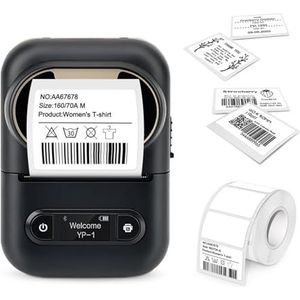 Thermisch Printer E210 Thermische Printer For Stickers Draagbare Draadloze Bluetooth Mini-labelmachine Stickerprinters Duidelijk Snel(Black Printer)