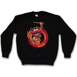 Urban Backwoods Wicked Drummer Heren Sweatshirt Pullover Zwart Maat 3XL