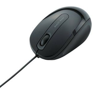 Elecom Bedrade muis Blue LED 3 knoppen M grootte 1,0 m [zwart] M-BL17UBBK (Japanse import)