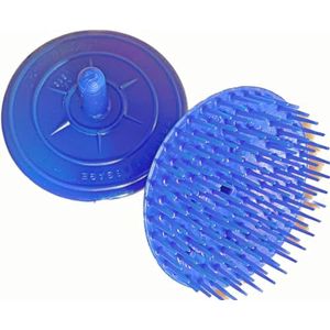 Telliswelt 1 massageborstel massagebooy haarborstel borstel 8 cm diameter Made in Germany, kleur: blauw