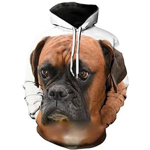 Dierlijke Boxer Hond Pet Hoodie Harajuku Casual Sweatshirt 3D Print Mannen Vrouwen Kleding, 5 stuks., L