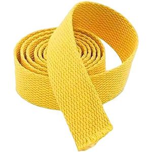 DQZRTUECA Polyester katoenen band, veelkleurig, verschillende breedtes, 5 yards(Yellow,20 mm)
