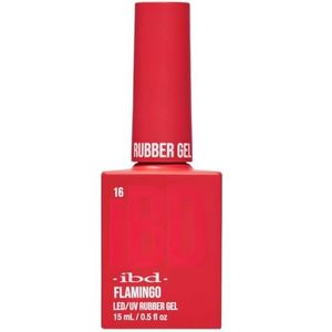 IBD Rubberen gel, flamingo, 15 ml, Made in USA, premium nagellak voor duurzame manicure en gladde nagels, led/uv-lak