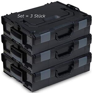 L-BOXX® 136 Bosch Sortimo zwart leeg 3 stuks gereedschapskoffer transportbox zwart