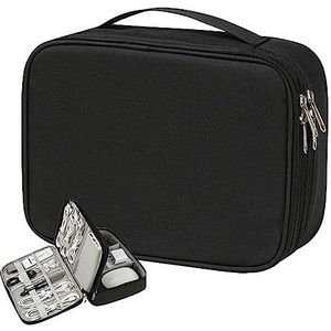 Elektronica-organisator reiskoffer | Compacte waterdichte elektronica-organizertas - Gemakkelijk te dragen opbergtas voor koffer, rugzak, draagtas voor oordopjes, muis, kabels, telefoons, Virtcooy