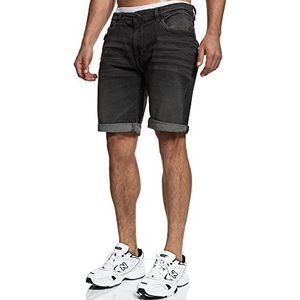INDICODE Heren Caden Jeans Shorts | Jeans korte broek met 5 zakken Dk Grey 3XL