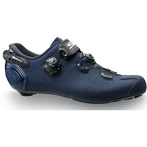Sidi | Fietsschoenen, Professionele heren racefiets schoenen Wire 2S, verstelbare hak, innovatief sluitsysteem, Vent Carbon zool, Blauw, 41 EU