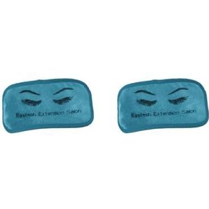 2 set Duurzame Wimper Extension Voorhoofd Pad Microfiber Extension Houder Lade Zacht Blauw, 9 x 19 cm
