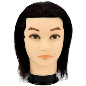 Mannequin met echt haar, oefenhoofd baard for het knippen van, for schoonheidsschool(Head A)