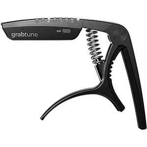 HUIOP GRABTUNE GT-100 2-in-1 multifunctionele gitaarcapo-tuner Zinklegering Ingebouwde oplaadbare batterij RGB LED-indicatoren voor elektrische gitaar Akoestische folkgitaarukelele,clip-on Gitaar Capo