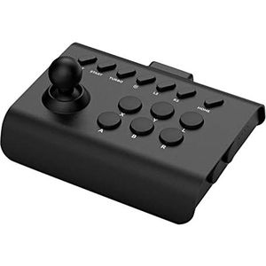 LiLiTok Draadloze Arcade Fight Stick, Street Fighter Arcade gevecht, joystick met turbo en macro, compatibel met Xbox / PS4 / PS3 / Switch / PC / Android iOS Phone (zwart)