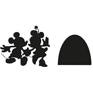 Mickey en Minnie Mouse Dancing - Muurdecoratie accessoires - Zwarte Vinyl Sticker - Skirting Board Decal Designs