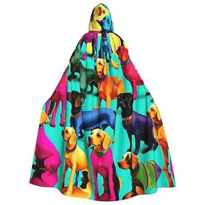 ZISHAK Leuke teckel honden unisex vampier cape voor Halloween liefhebbers - ongeëvenaarde feestkleding voor mannen en vrouwen