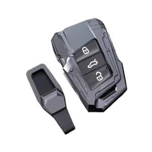 Autosleutelhangerafdekking Zinklegering Autosleutel Bescherming Shell Cartoon Slimme Afstandsbediening Sleutel Cover Auto Voor Magotan Voor Touran Voor Bora Sleutel Shell(Black Style A)