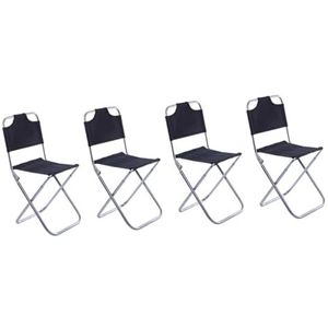 4 stuks Klapstoel Kampeerbenodigdheden Strandstoel Rugzak for Volwassenen Picknickstoel Buitenstoelen Vouwen Campingkruk Opvouwbare Kruk Tuinstoel Opvouwbaar Aluminium Reizen