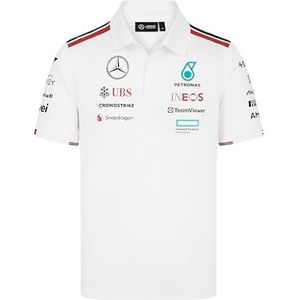Mercedes Teamline Polo Wit 2024 M - Lewis Hamilton - George Russel - Formule 1