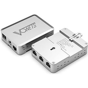 VONETS Industriële PoE Gigabit Switch Gigabit Ethernet Netwerk Switch Ethernet RJ45 Splitter Extender Plug & Play 10/100/1000M 3PoE + 1 SFP+1 Uplink (5 poorten) Metaal Universeel voor