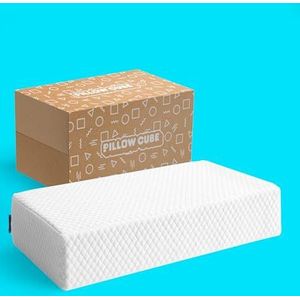 Pillow Cube Side Sleeper Pro - Populairste (5 inch) bedkussens om aan uw kant te slapen, verkoelend traagschuim kussen ondersteuning hoofd en nek voor pijnverlichting - King, Queen, Twin 60 x 30 x