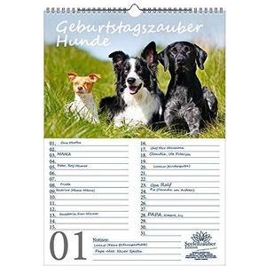 Seelenzauber Verjaardag Planner Verjaardagskalender Hond Magie Grote Honden DIN A3 Kalender Puppies En Honden