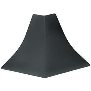 DQ-PP afdekprofiel buitenhoek, mat zwart, 23 x 23 mm, pvc, keukenstrip voor het werkblad, afdekprofiel voor in de keuken, wandafsluitprofiel, tafelbladprofiel