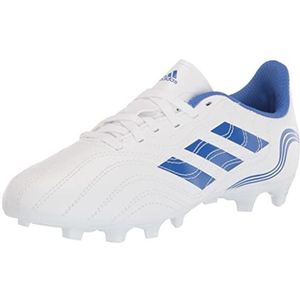 adidas Copa Sense.4 Flexible Ground Soccer Shoe, White/Blue/Legacy Indigo, 3 US Unisex Little Kid