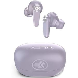 JLab Go Pods ANC - Draadloze Bluetooth-Oordopjes met Hybride Actieve Ruisonderdrukking, 26h+ Speeltijd, Heldere Oproepen, Multipoint, Ambient-Modus, IP55, Geluid Aanpasbaar via App, Lila