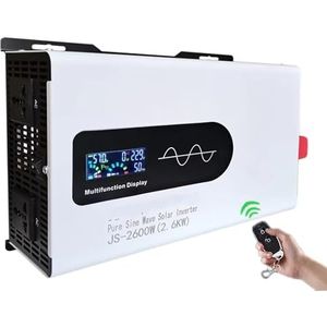Omvormer Zuivere Sinusomvormer 7000W 2600W Zonne-omvormer Draagbare Powerbank DC 24V 48V 60V 72V 96V Naar AC 220-240V 60HZ Stopcontact(48V,2600W 2.6KW Remote)