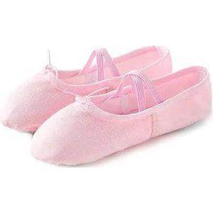 Balletschoenen, Platte canvas balletschoenen, Balletoefeningschoenen met zachte zool, Gymnastiekschoenen for dames, Balletoefening (Color : 5, Size : 22(14.5cm))