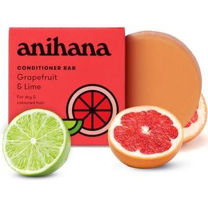 ANIHANA Conditioner Bar, grapefruit en limoen, zachte haarconditioner voor droog, beschadigd en gekleurd haar, 60 ml (tot 80 gebruiken)