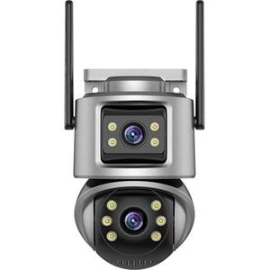 Bewakingscamera, 4K 8MP HD PTZ Camera Outdoor 6MP Dual Lens Dual Screen AI Auto Tracking IP Camera CCTV audio Video Surveillance(3K 6MP No Card)