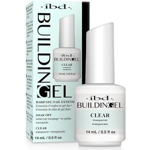 IBD Building Gel Clear, 1 verpakking (14 ml) - MADE IN USA - LED/UV bouwgel 2-in-1 voor nagelverlenging