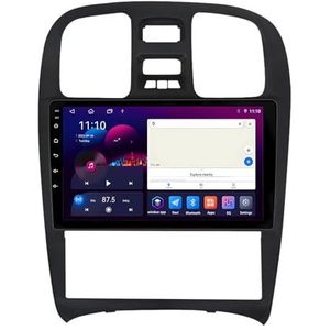 Android 14 GPS Navigation Stereo voor Hyundai Sonata Fe 2004-2012 9 Inch 2 Din Car Stereo Radio met CarPlay AHD Omgekeerd beeld Bedieningselementen op het stuur Bluetooth(S1 1G+32G)