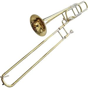Veranderende Toonhoogte Tenortrombone Messing Lak Goud Bb/F Toontrombone Met Koffer En Accessoires Trombone Voor Beginners