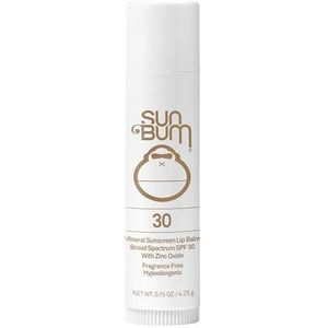 Sun Bum SPF 30 Minerale Zonnebrandcrème Lippenbalsem | Hawaii 104 Act Compliant (Octinoxate & Oxybenzone Free) Breed Spectrum Natuurlijke Lip Care met UVA/UVB-bescherming | .15 oz