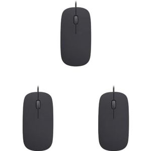 NeaxgeandX 3 set van Thuis Werken Draagbare Computer Muis 3-Key Business Geluidsarme Bedrade Muizen met Scroll Wheel Laptop Desktop PC Accessoire Zwart
