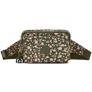 Kipling Abanu Medium Crossbody Bag voor dames, lichtgewicht, verstelbare nylon heuptas, verse bloemen, frisse bloemen, Verse bloemen, Abanu Medium Crossbody Bag voor dames, lichtgewicht, verstelbare