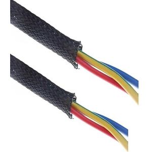 Kabelbeveiligingskabels weven， Cable Tidy 1/5/10/M Geïsoleerde vlechthuls 2/4/6/8/10/12/15/20/25mm Strakke draad Kabelwartel Bescherming Kabelhuls(1m,2mm)